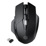 Mouse Inalámbrico Gamer Bluetooth Negro 2.4g Recargable