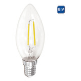 Lâmpada Led Filamento Vela 2w Bivolt E14 Luz Amarela Empalux Cor Da Luz Amarelo 110v/220v