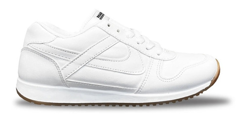 Tenis Panam Escolar Jogger Blanco Moda N°22-29dama Caballero