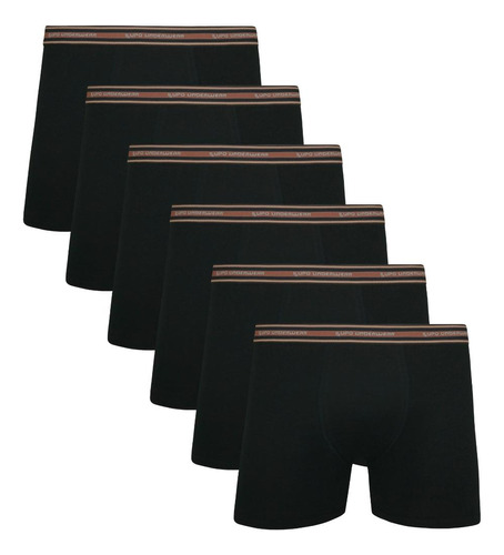 Combo De 6 Cueca Original Lupo Algodão Cotton Diversas Cores