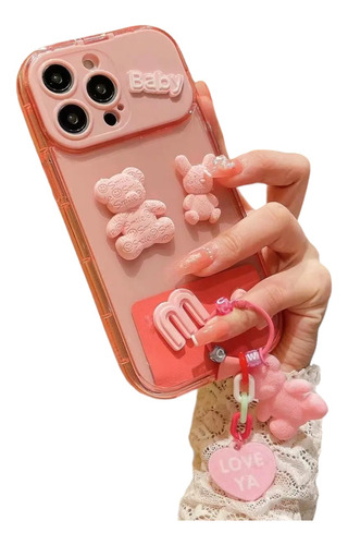 Case Oso + Mica Cristal Para iPhone 14