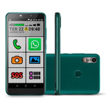 Novo Celular Do Idoso 4g Verde Com Internet E Whatsapp 64gb