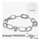 Pulsera Me Eslabones Compatible Marca Pandora,plata+bolsa