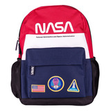 Mochila Escolar Nasa Diseño Tricolor Tirantes Acojinados