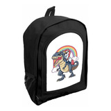 Mochila Negra Nena Jardin/ Preescolar Unicornio Ar66