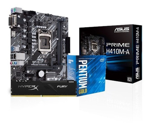 Kit De Actualización Pentium Gold G6400 Mb H410m-a 8gb Ram