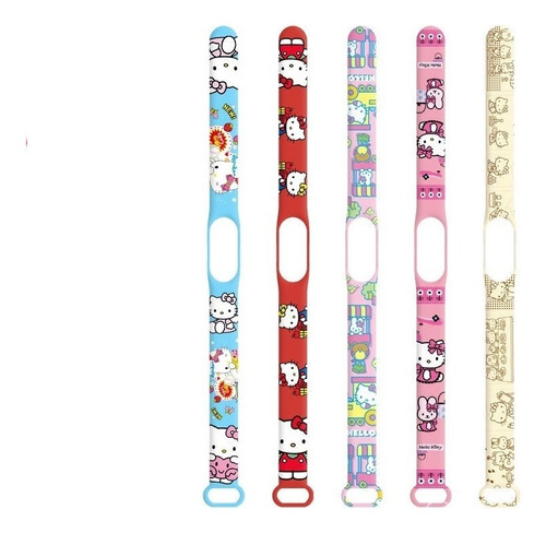 Correa Hello Kitty De 5 Piezas Para Xiaomi Mi Band 7/6/5/4/3