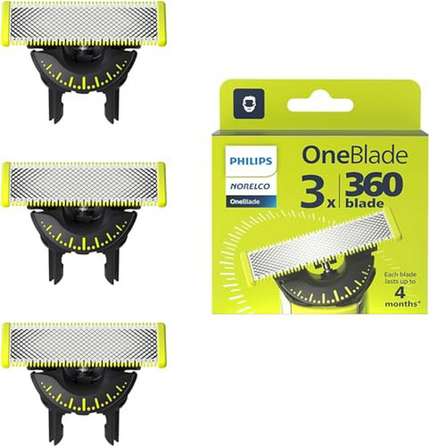 Pack De 3 Cuchillas Philips Oneblade 360 Flex