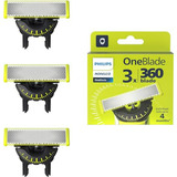 Pack De 3 Cuchillas Philips Oneblade 360 Flex