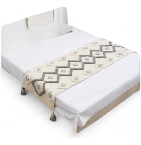 Piecera Pie De Cama Boho Bordada Cama King Y 2 Plazas