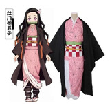 Cosplay Disfraz Anime Demon Slayer Nezuko Kimono 100-150cm