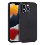 Capinha Case Couro Cervo Lançamento Para iPhone 13 Pro Luxo