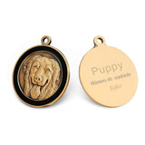 Placa Perro Gato Personalizada Identificación Razas Inoxida Color Golden Retriever