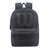 Mochila Urbana Wilson Porta Notebook Deportes Gym Reforzada Color Negro