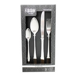 Juego 24 Pcs Cubiertos Keep Silver Plata Servicio Cocina