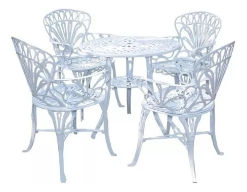 Conjunto Primavera/4 Cadeiras +mesa Para Jardim