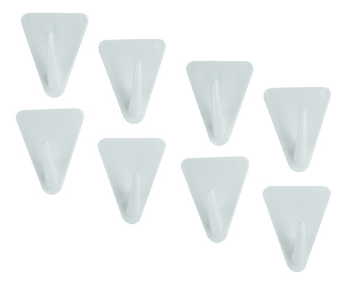 Ganchos De Plástico Adhesivos Autoadheribles 30pz Triangular