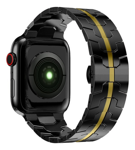 Correa De Lujo For Apple Watch Con Metal De Acero Inoxidabl