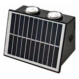 Lampara 4 Led Solar Bifocal De Pared Aplique Bidireccional 