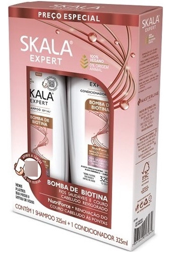 Kit 2 En 1 Skala Shampoo Acondicior Bomba De Biotina