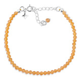 Pulseira Life Shambala Olhos De Gato Laranja 415 Comprimento 19 Cm