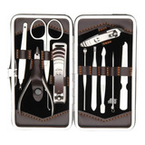 Set De 11 Piezas Corta Uña Manicure Pedicur Unisex Estuche 