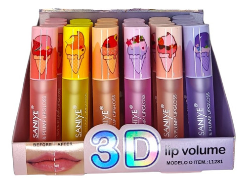 Lip Gloss Brillo Y Engrosador Voluminizador De Labios 3d