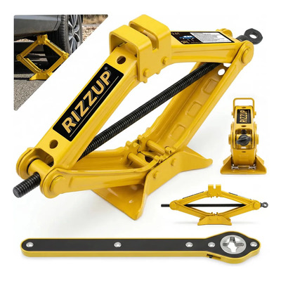 Rizzup Gato Hidraulico Para Vehículos Carro Auto Mecanico Rampas De Tijera Cat Herramientas Automotrices Portátil 2.5 Toneladas(2500 Kg) + Llave Cruz | MercadoLibre