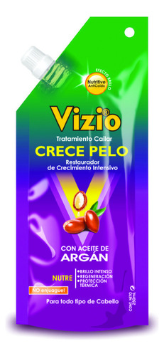 Tratamiento Crece Pelo Vizio Hidratante Argán Doypack ×250ml