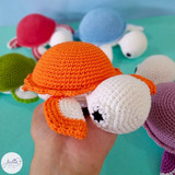 Tartaruga Amigurumi Tamanho M Da Coleçao Fundo Do Mar