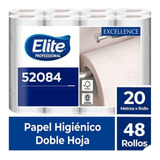 Papel Higienico Elite Doble Hoja 48 Rollos 20 Mt Cod 52084