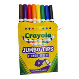 8 Plumones Gruesos Crayola Marcadores  Lavables Jumbo Tips