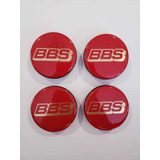 4 Centros De Rines Bbs Autos 56mm Rojos