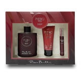 Set Perfume Piero Red Deep Edp 100 Ml + Perfumero + After Sh