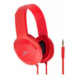 Audífonos Diadema Mitzu Con Aislante Ergonómicos Mh-5029 Color Rojo