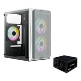 Gabinete Acteck Doom Gi630 Fuente 500w 3 Fan Acrilico Blanco