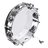 Tambourine Cymbals Instrument Jingles Hand, 10 Pulgadas