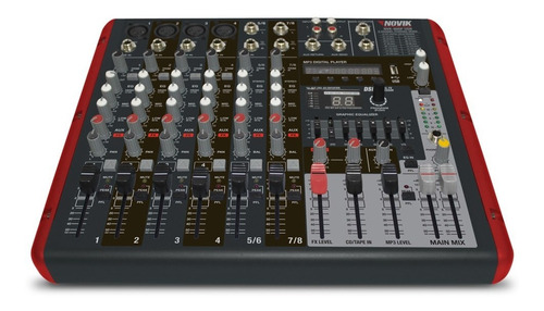 Consola Potenciada Novik Nvk 800p Usb Sd 8 Canales 1200w