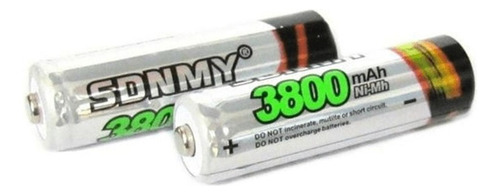 Pilas Baterias Pack 2 Aa Recargables 3800mah Sdnmy Ni-mh