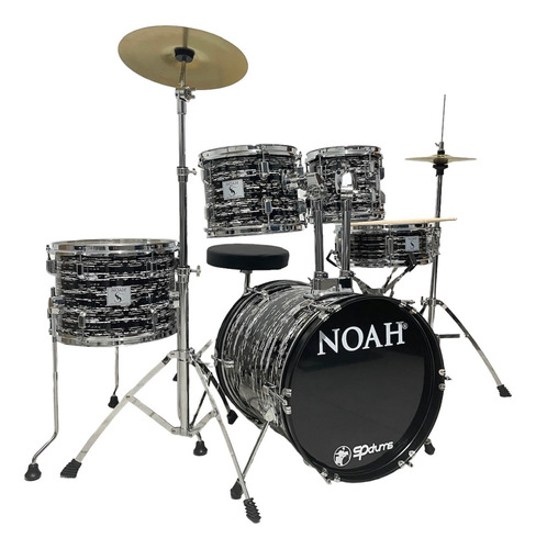 Bateria Compacta Noah Pop Black Bumbo De 16 Completa