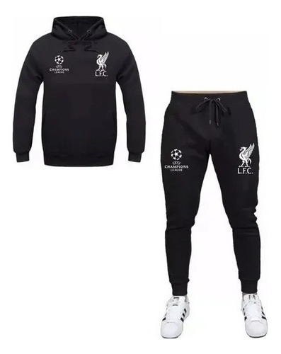 Conjunto De Moletom Flanelado Com Capuz Liverpool