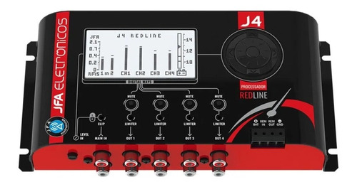 Processador De Som Carro Audio Digital Jfa J4 Pro Red 12v