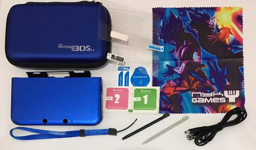 Pack Delux Estuche Protec Aluminio Micas Nintendo 3ds Xl Old