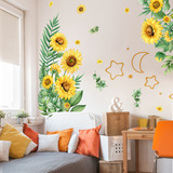 Pegatinas De Pared Con Forma De T Plant, Flor, Girasol, Sala