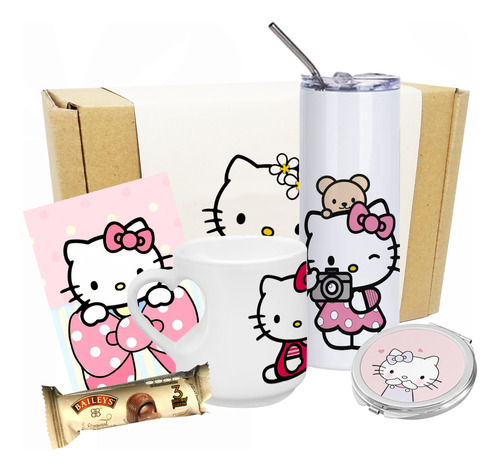 Kit De Regalo Hello Kitty / Taza Hello Kitty / Termo 