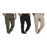 Pack X3 Pantalon Gabardina Cargo Oficina Trabajo Colores