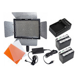 Kit 1 Lampara 600 Led Bicolor + 2 Bat + 1 Cargador Y Adap