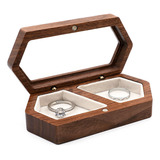 Caja De Joyería Portátil De Madera Para Viaje, Anillos, Pend