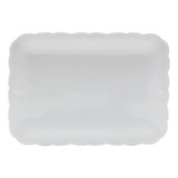 Travessa Retangular Porcelana White 8186