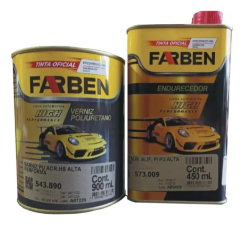 1,5 Lt Barniz Automotriz Farben Acrilico Hp 890 2:1 + Cata 